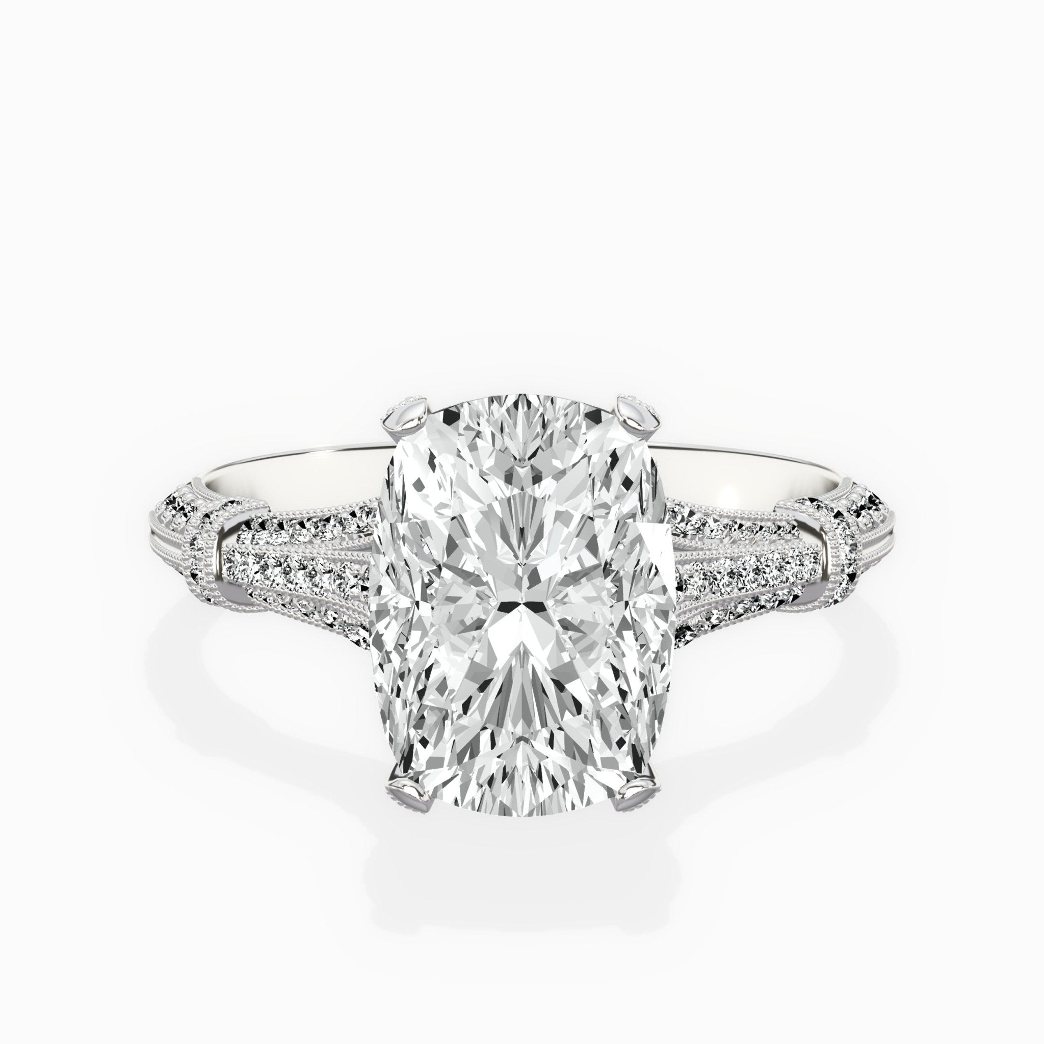 Six Prong Vintage Style Engagement Ring - The Better Diamonds
