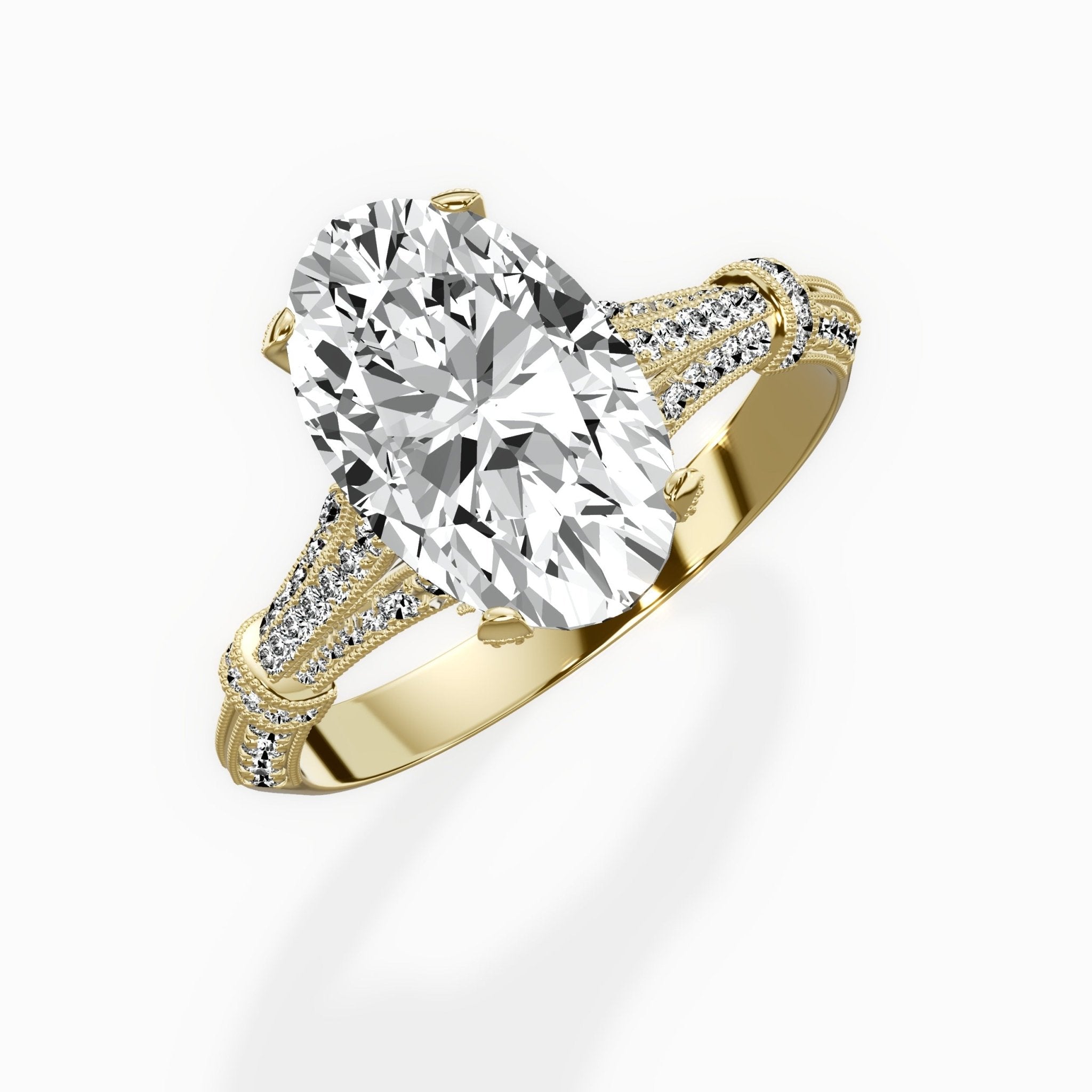 Six Prong Vintage Style Engagement Ring - The Better Diamonds