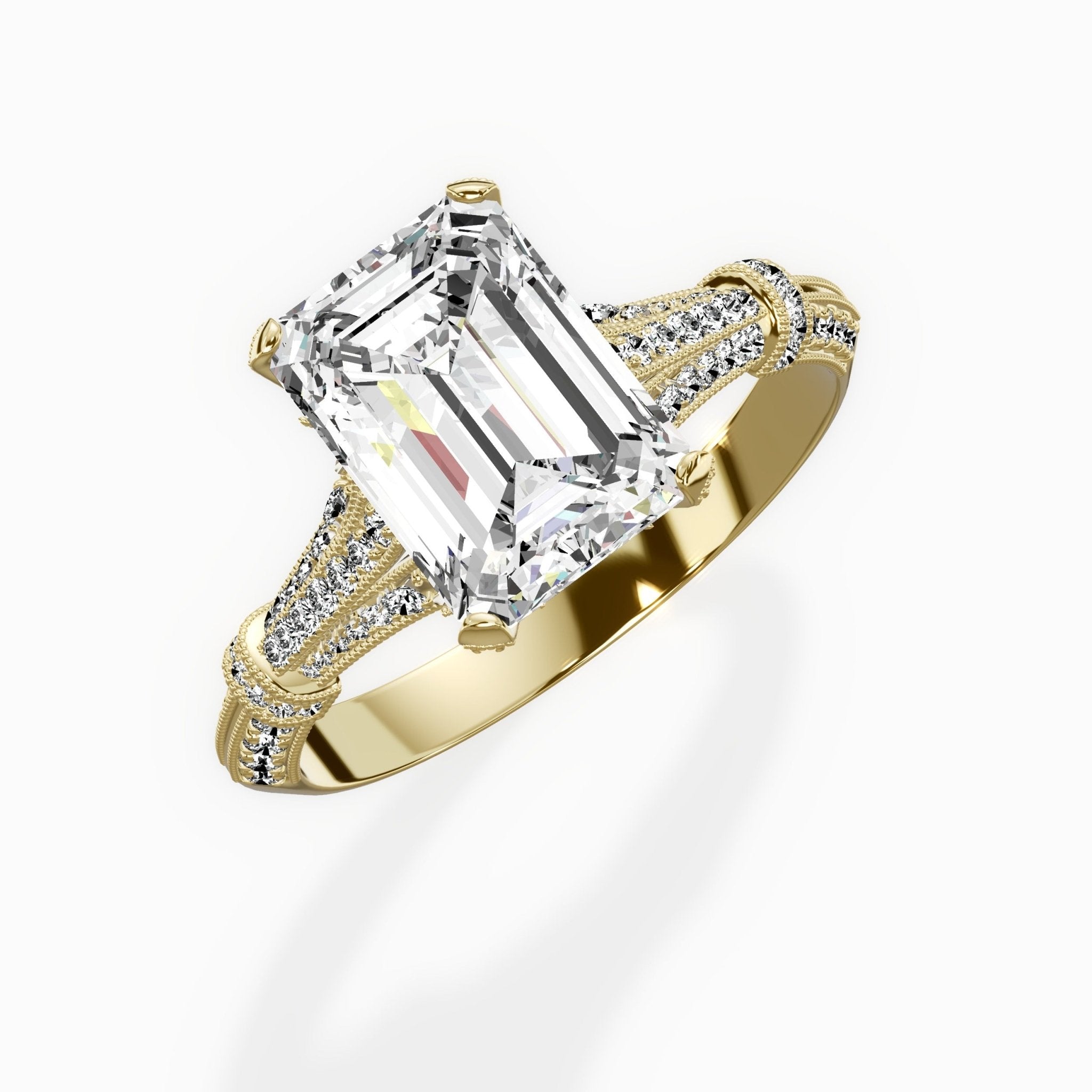 Six Prong Vintage Style Engagement Ring - The Better Diamonds