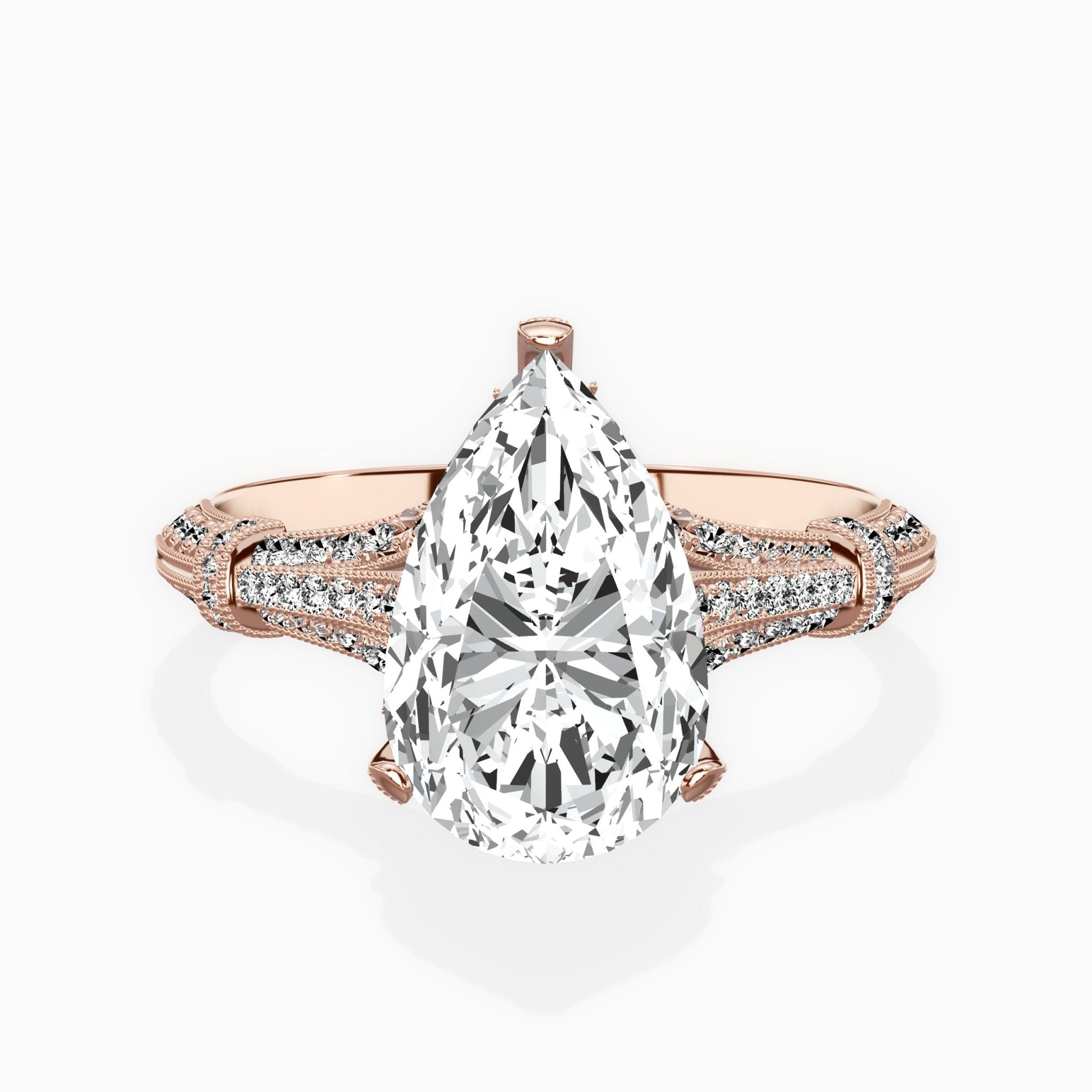 Six Prong Vintage Style Engagement Ring - The Better Diamonds