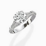Six Prong Vintage Style Engagement Ring - The Better Diamonds