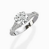 Six Prong Vintage Style Engagement Ring - The Better Diamonds