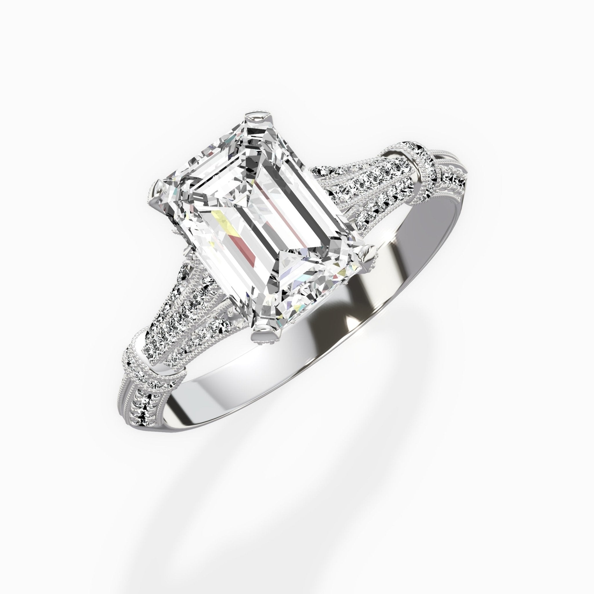 Six Prong Vintage Style Engagement Ring - The Better Diamonds