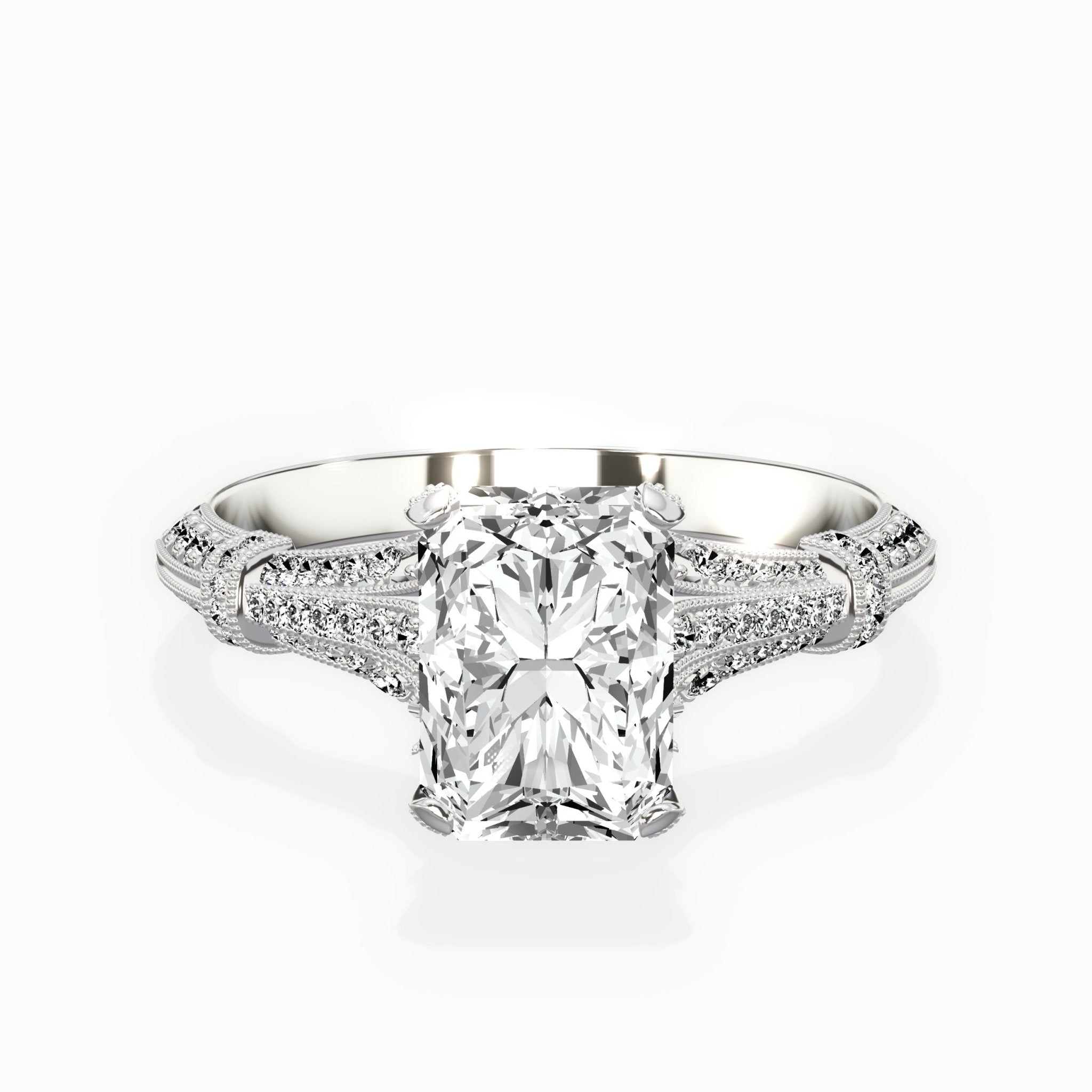 Six Prong Vintage Style Engagement Ring - The Better Diamonds