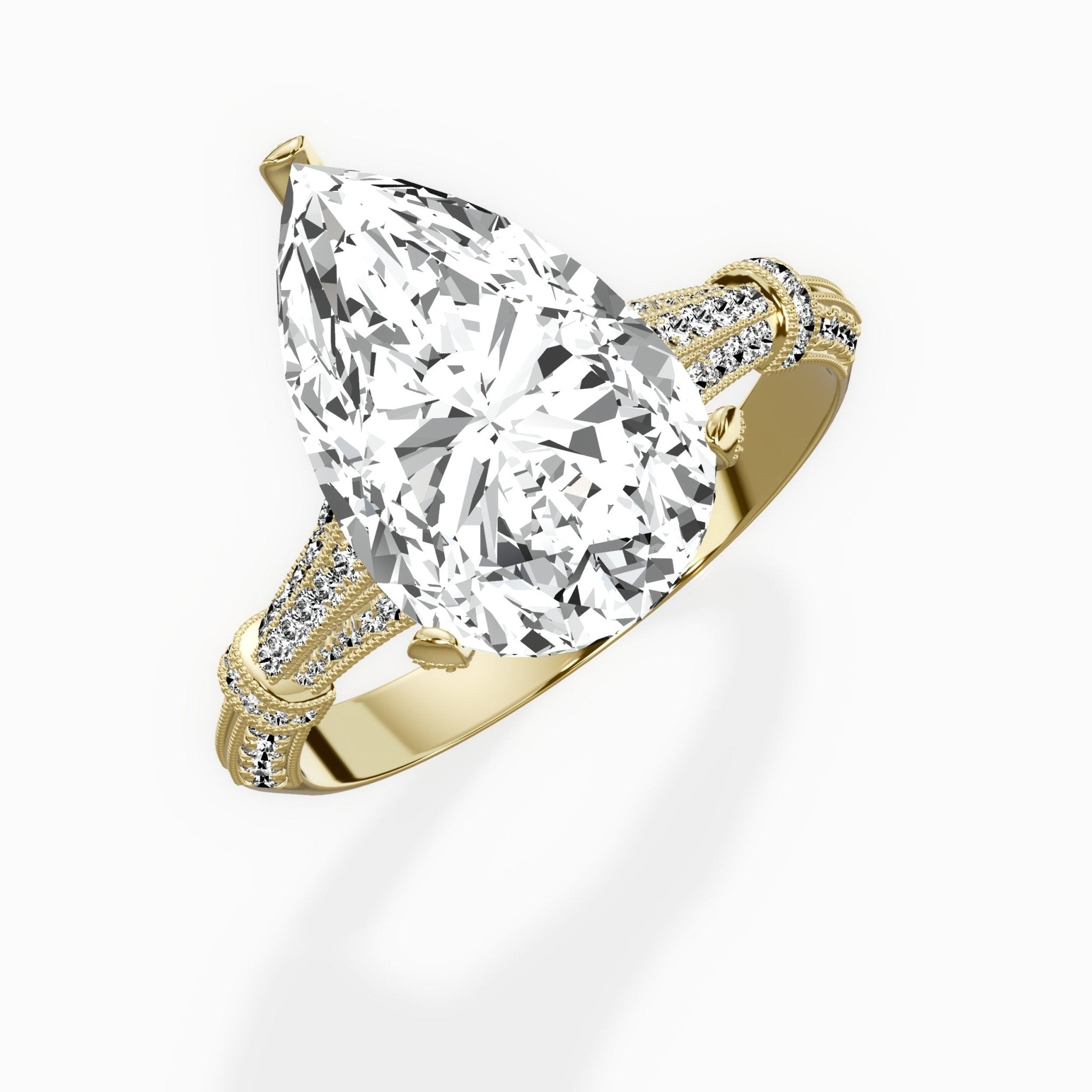 Six Prong Vintage Style Engagement Ring - The Better Diamonds