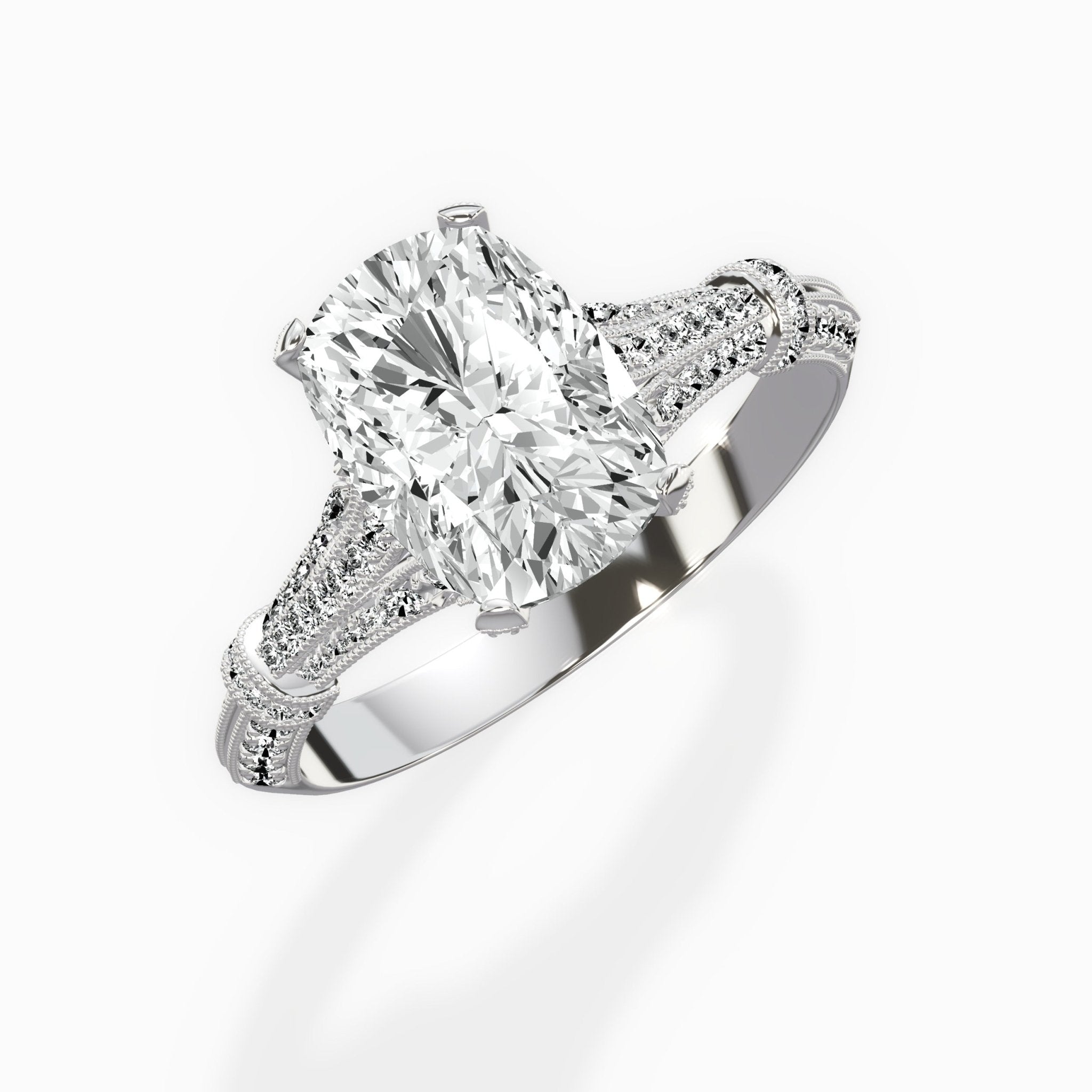 Six Prong Vintage Style Engagement Ring - The Better Diamonds