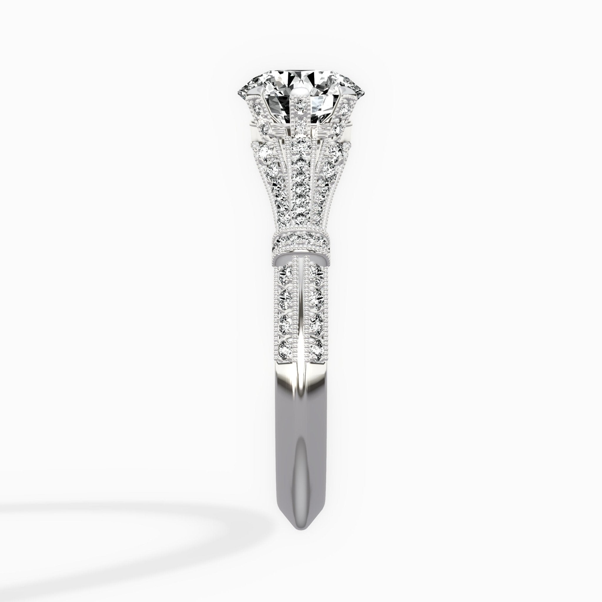 Six Prong Vintage Style Engagement Ring - The Better Diamonds