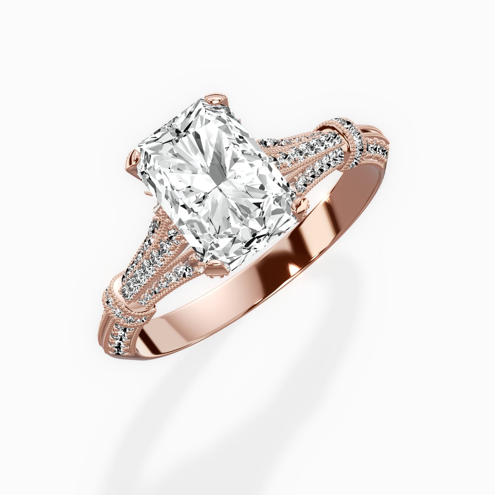 Six Prong Vintage Style Engagement Ring - The Better Diamonds