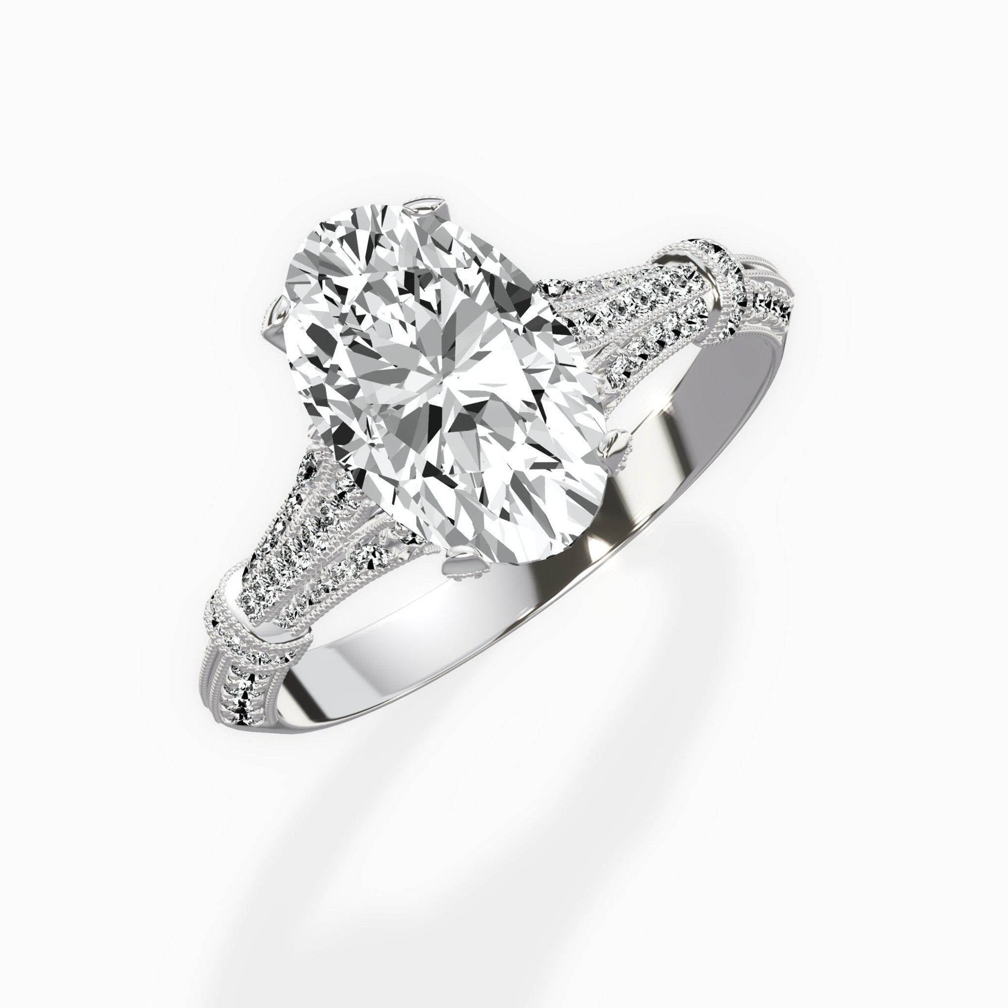 Six Prong Vintage Style Engagement Ring - The Better Diamonds