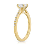 Roma solitaire Round Engagement Ring in Yellow Gold