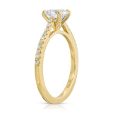 Roma solitaire Round Engagement Ring in Yellow Gold