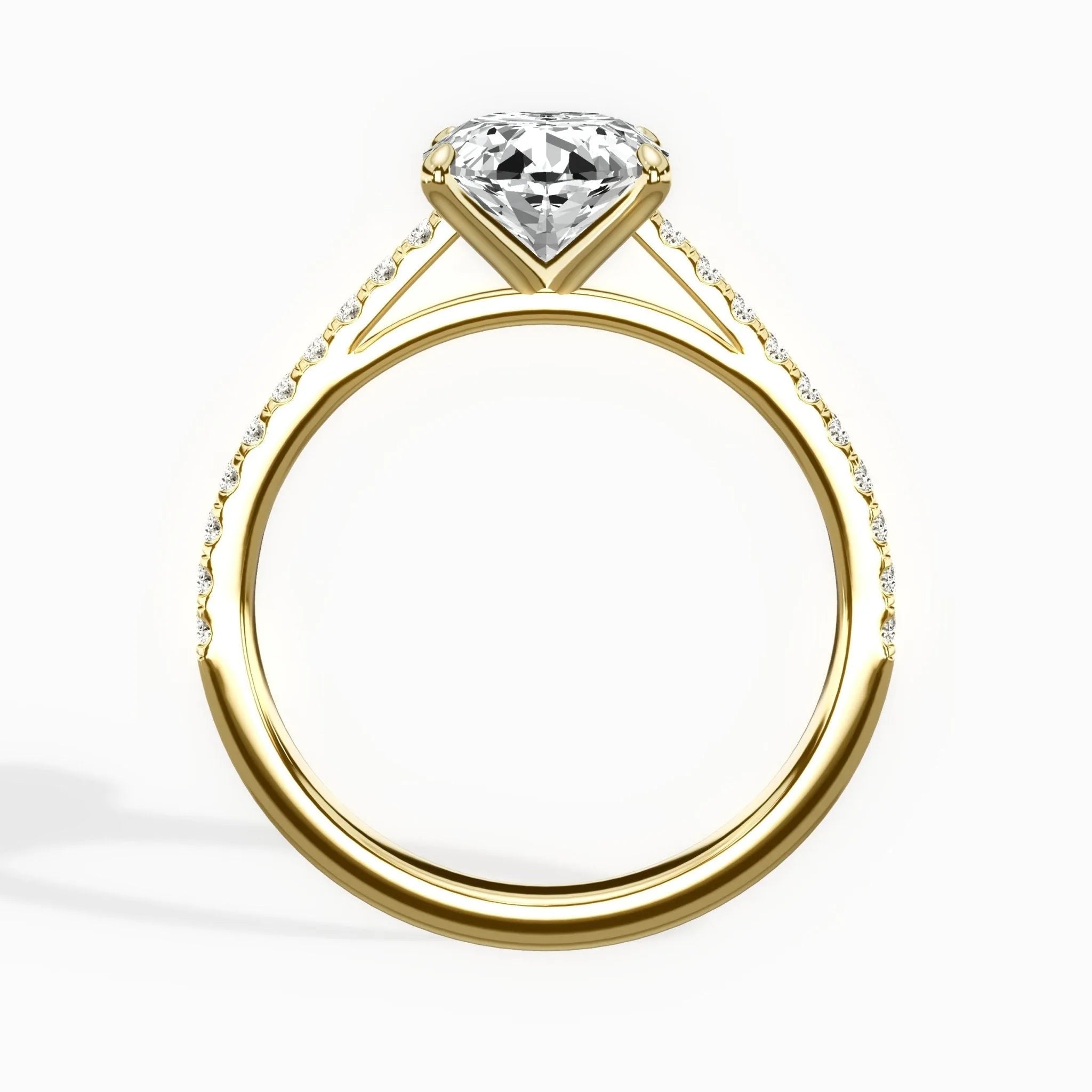 Sorte Solitaire 2.15 ct Oval Engagement Ring in Yellow Gold - The Better Diamonds