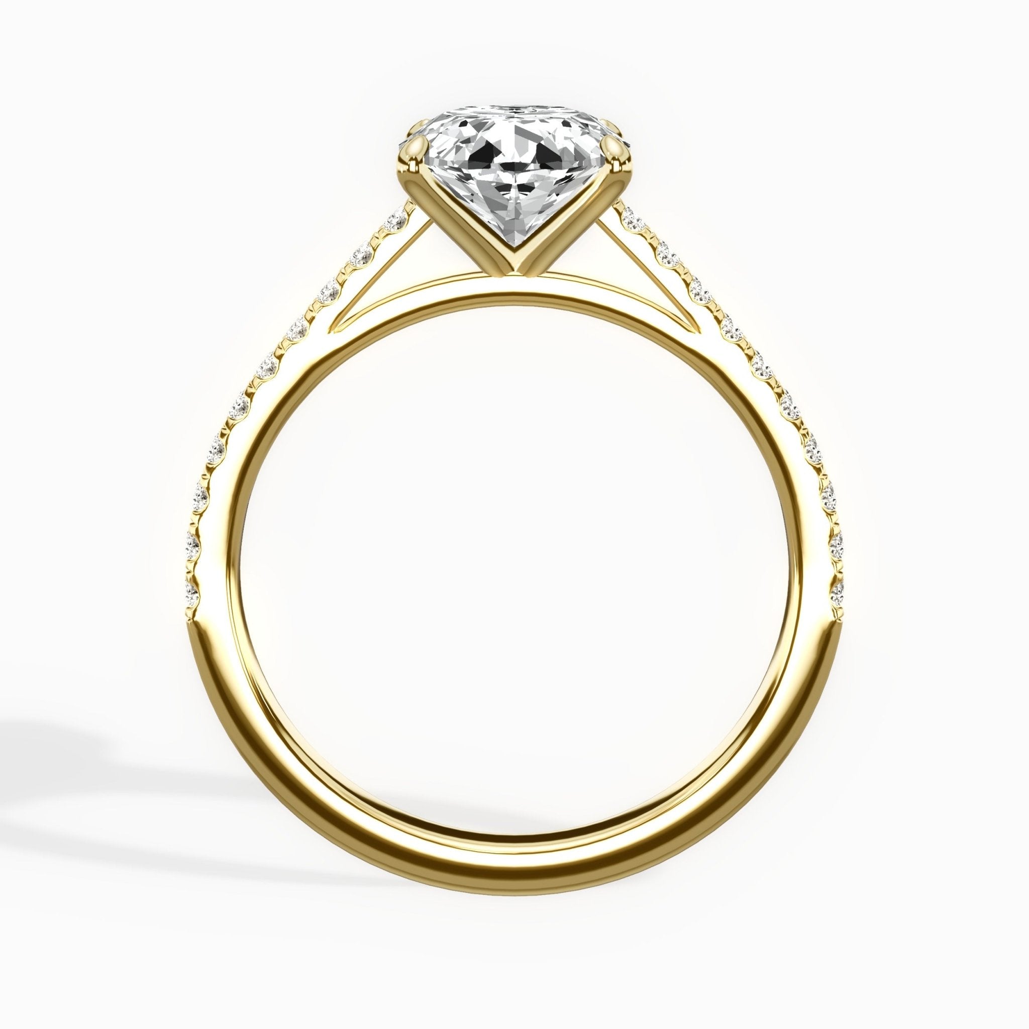Sorte Solitaire 2.15 ct Oval Engagement Ring in Yellow Gold - The Better Diamonds