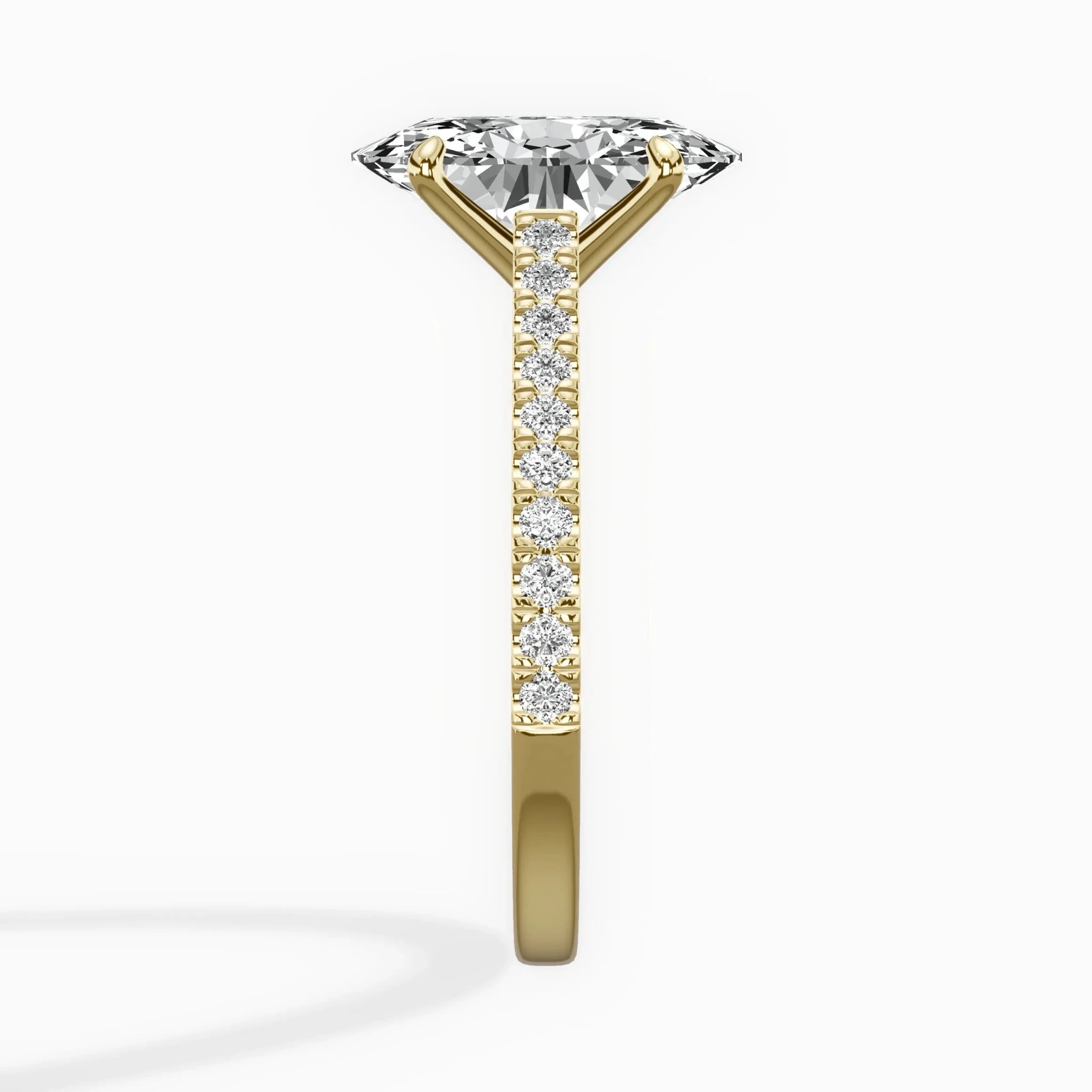 Sorte Solitaire 2.15 ct Oval Engagement Ring in Yellow Gold - The Better Diamonds