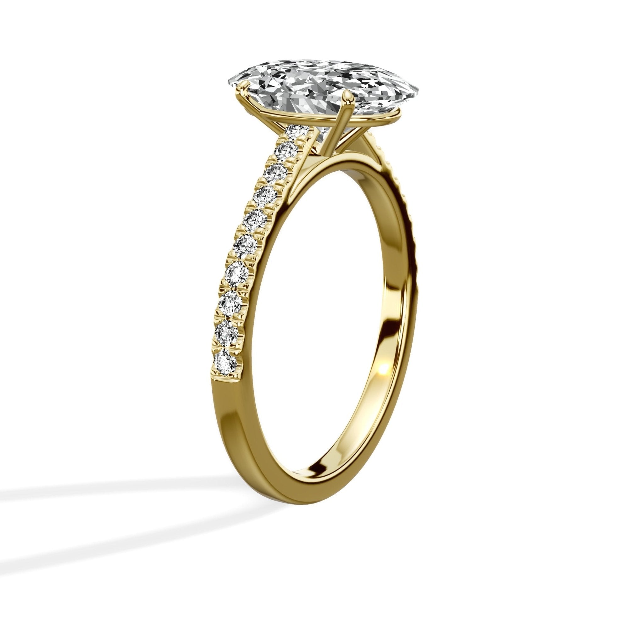 Sorte Solitaire 2.15 ct Oval Engagement Ring in Yellow Gold - The Better Diamonds