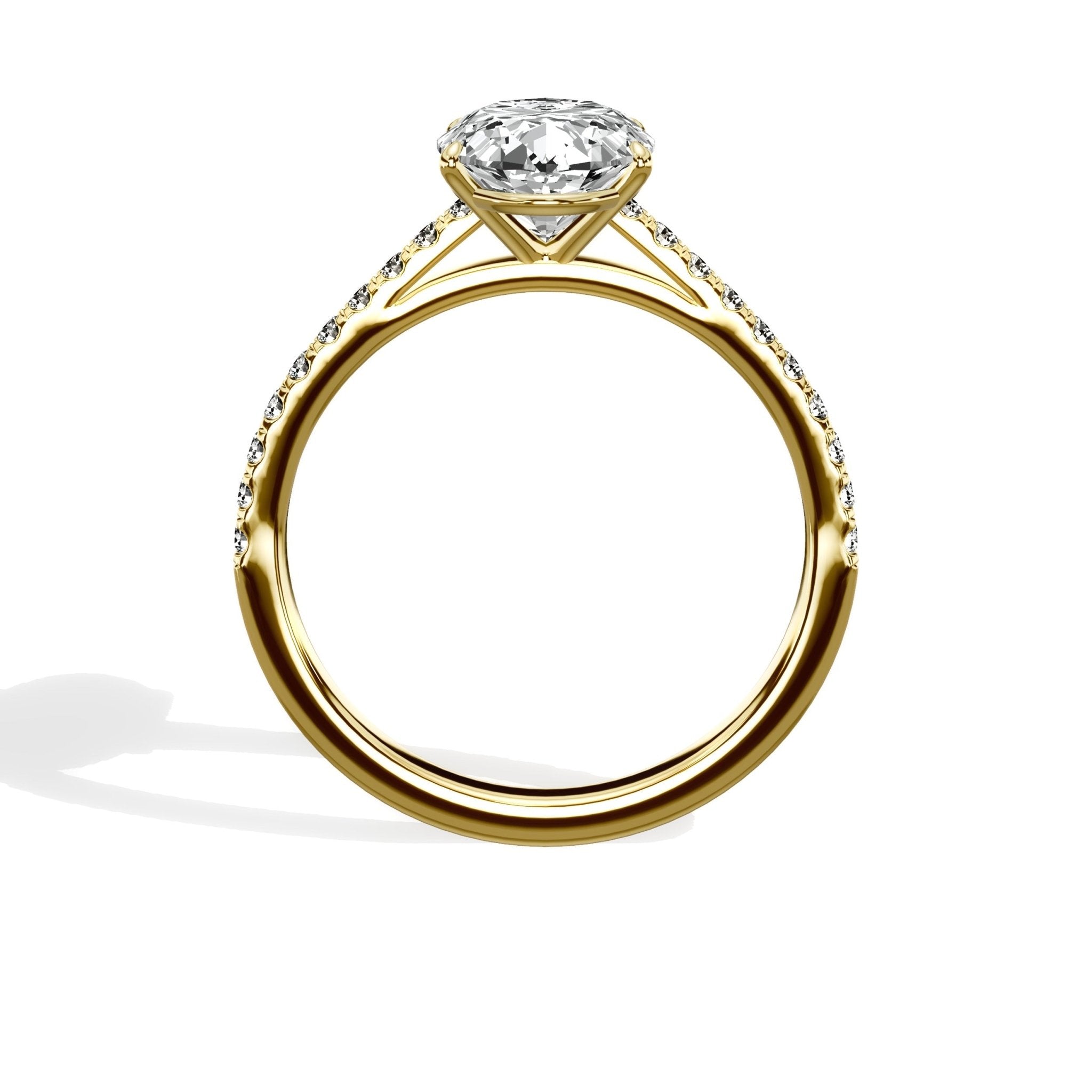 Sorte Solitaire 2.15 ct Oval Engagement Ring in Yellow Gold - The Better Diamonds