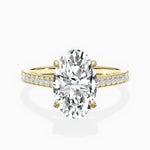 Sorte Solitaire 2.15 ct Oval Engagement Ring in Yellow Gold - The Better Diamonds