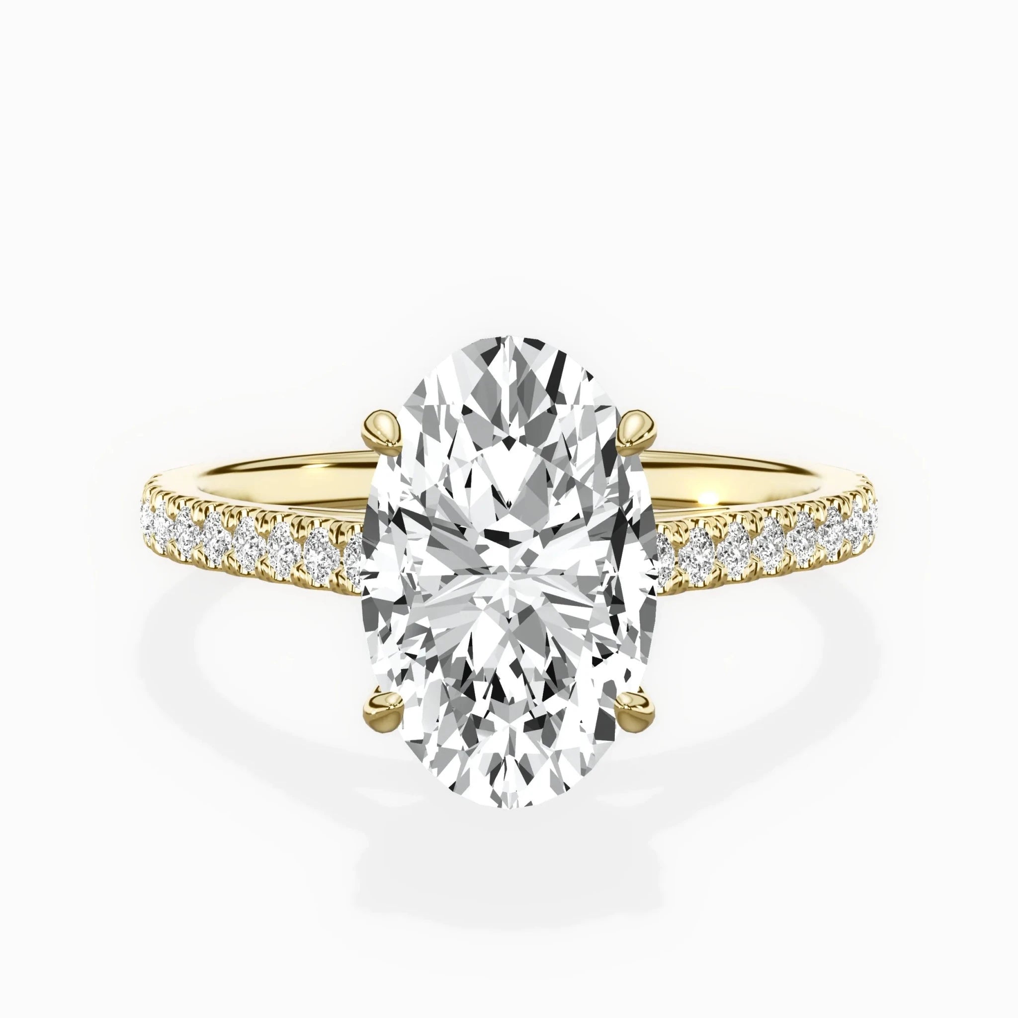 Sorte Solitaire 2.15 ct Oval Engagement Ring in Yellow Gold - The Better Diamonds