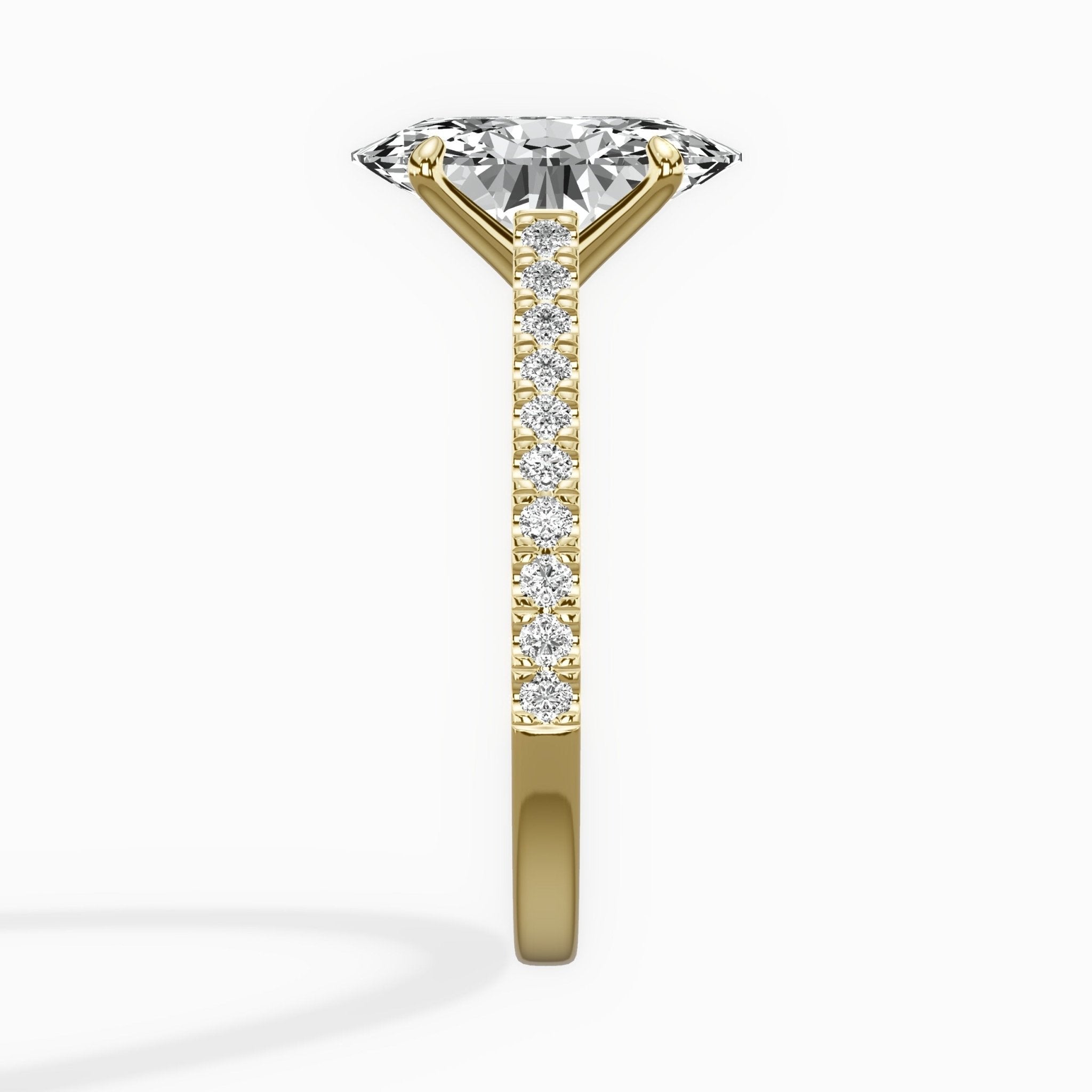 Sorte Solitaire 2.15 ct Oval Lab Grown Diamond Engagement Ring in 14K Yellow Gold - The Better Diamonds