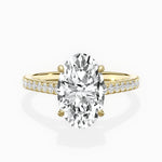 Sorte Solitaire 2.15 ct Oval Lab Grown Diamond Engagement Ring in 14K Yellow Gold - The Better Diamonds