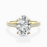 Sorte Solitaire 2.15 ct Oval Lab Grown Diamond Engagement Ring in 14K Yellow Gold - The Better Diamonds