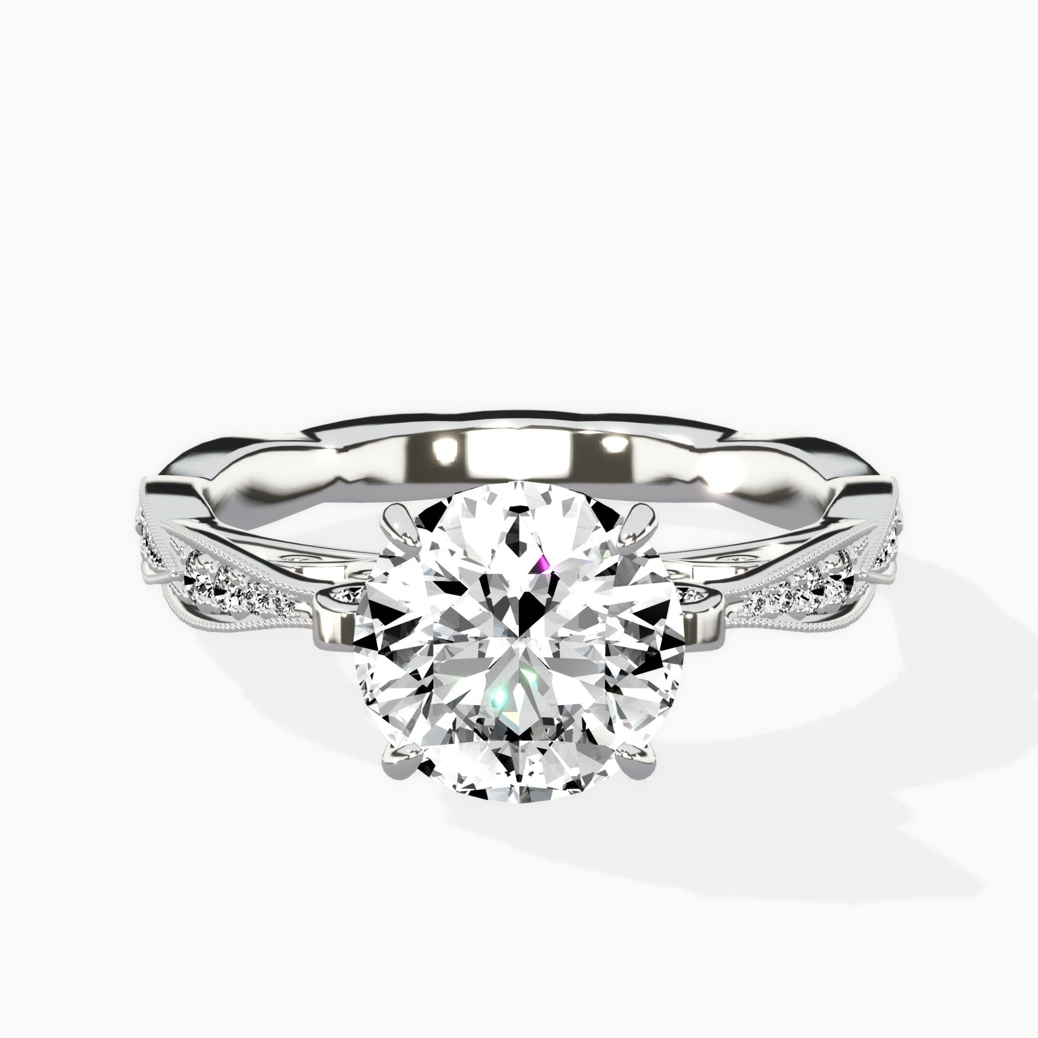 Spain Vintage Style Engagement Ring - The Better Diamonds