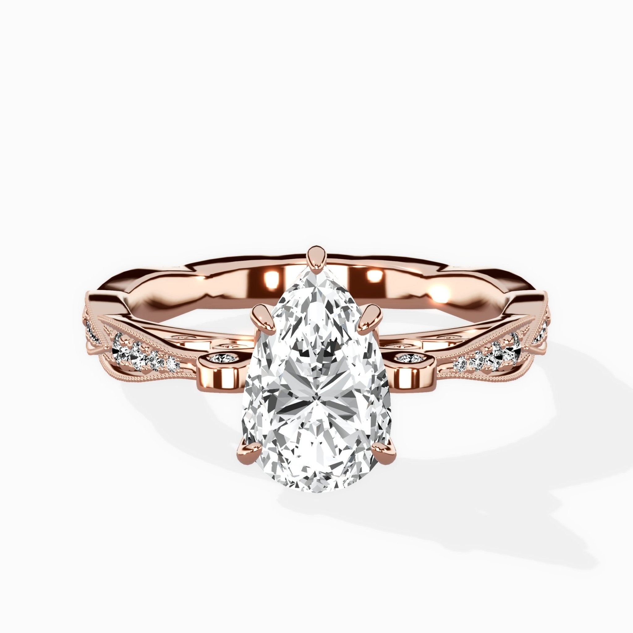 Spain Vintage Style Engagement Ring - The Better Diamonds