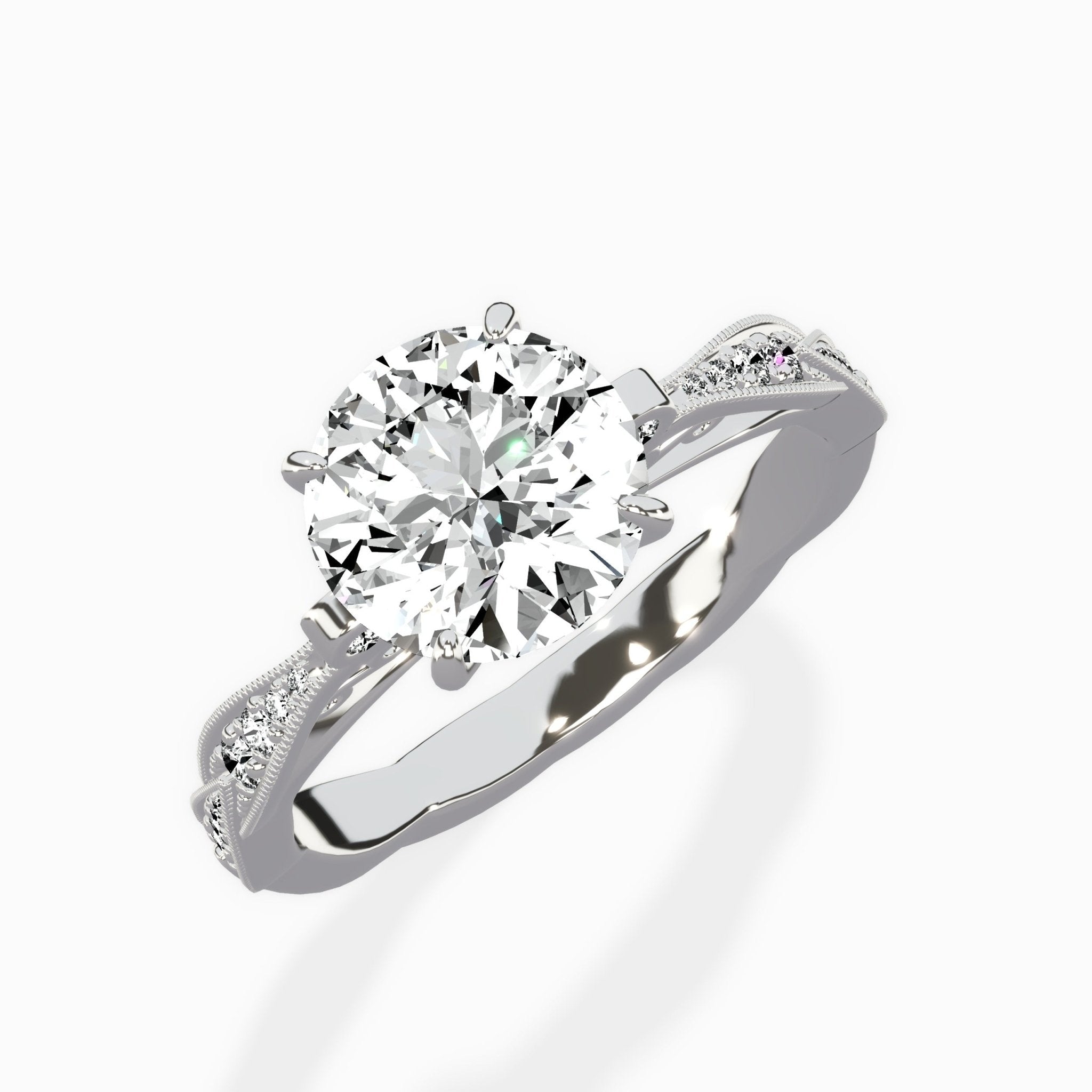 Spain Vintage Style Engagement Ring - The Better Diamonds