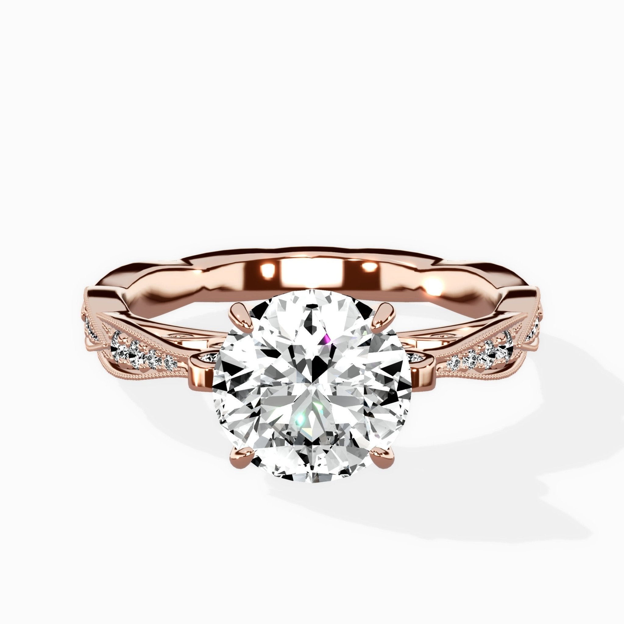 Spain Vintage Style Engagement Ring - The Better Diamonds