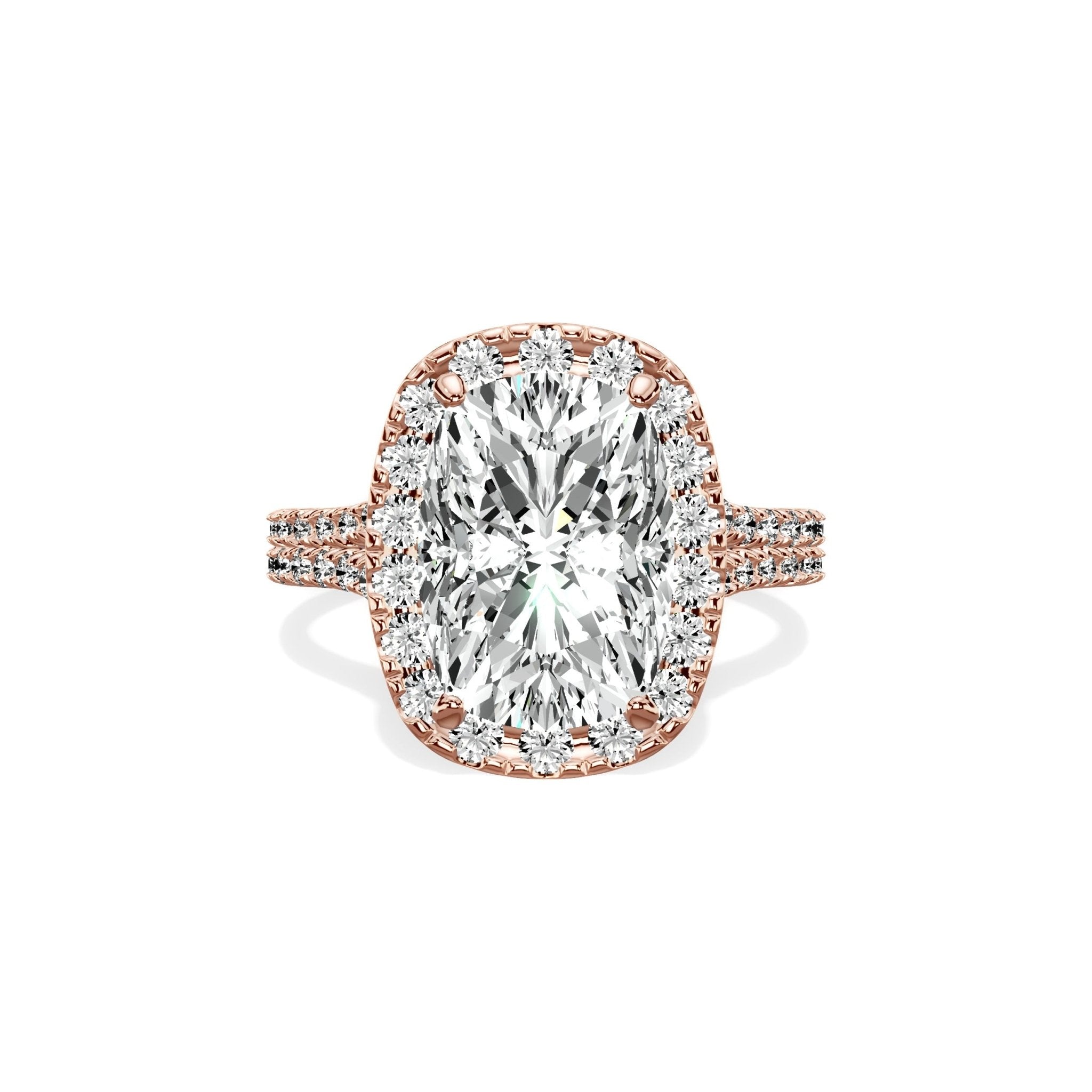 Split Shank Hidden Halo Engagement Ring - The Better Diamonds