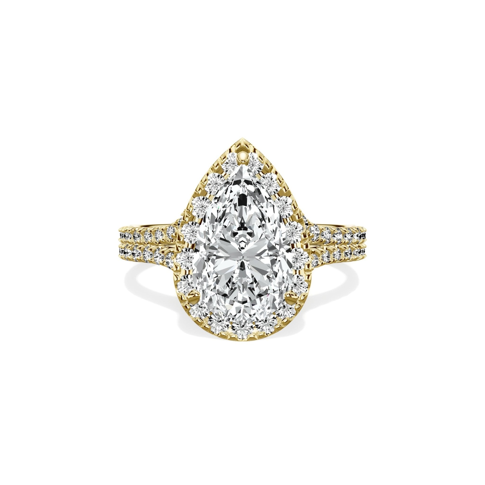 Split Shank Hidden Halo Engagement Ring - The Better Diamonds