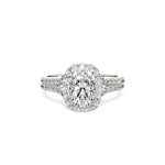 Split Shank Hidden Halo Engagement Ring - The Better Diamonds