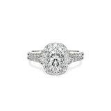 Split Shank Hidden Halo Engagement Ring - The Better Diamonds