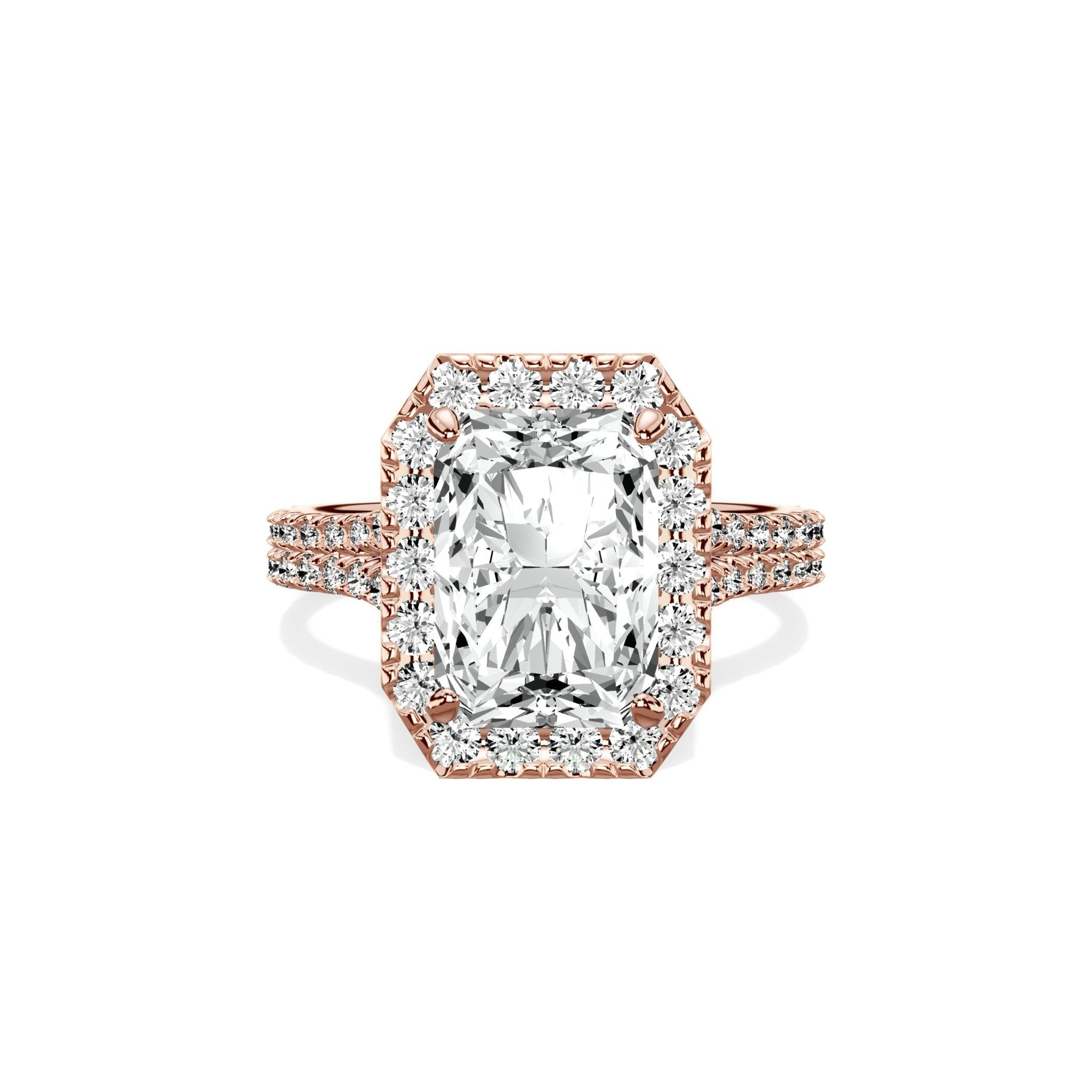 Split Shank Hidden Halo Engagement Ring - The Better Diamonds