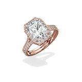 Split Shank Hidden Halo Engagement Ring - The Better Diamonds