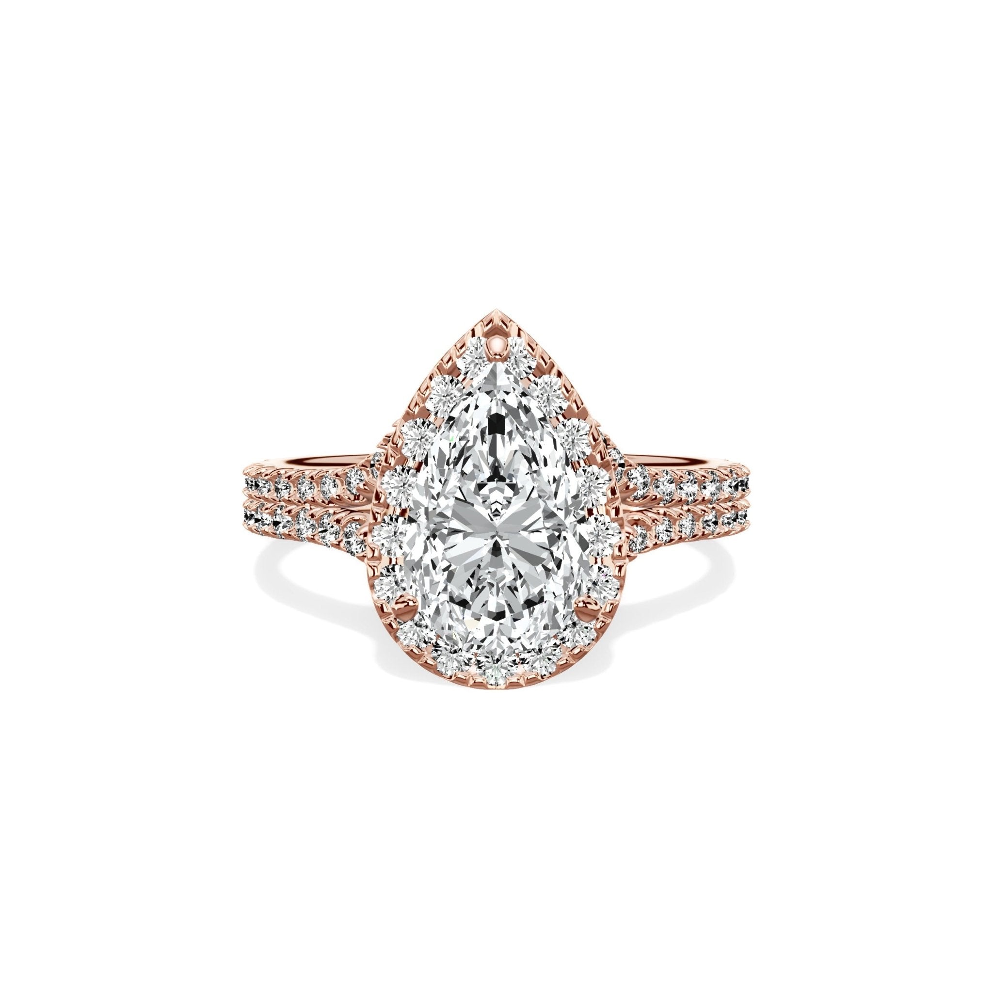 Split Shank Hidden Halo Engagement Ring - The Better Diamonds