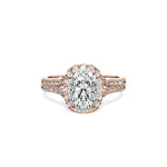 Split Shank Hidden Halo Engagement Ring - The Better Diamonds