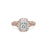 Split Shank Hidden Halo Engagement Ring - The Better Diamonds