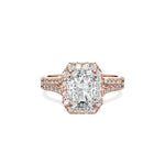 Split Shank Hidden Halo Engagement Ring - The Better Diamonds