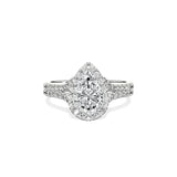 Split Shank Hidden Halo Engagement Ring - The Better Diamonds