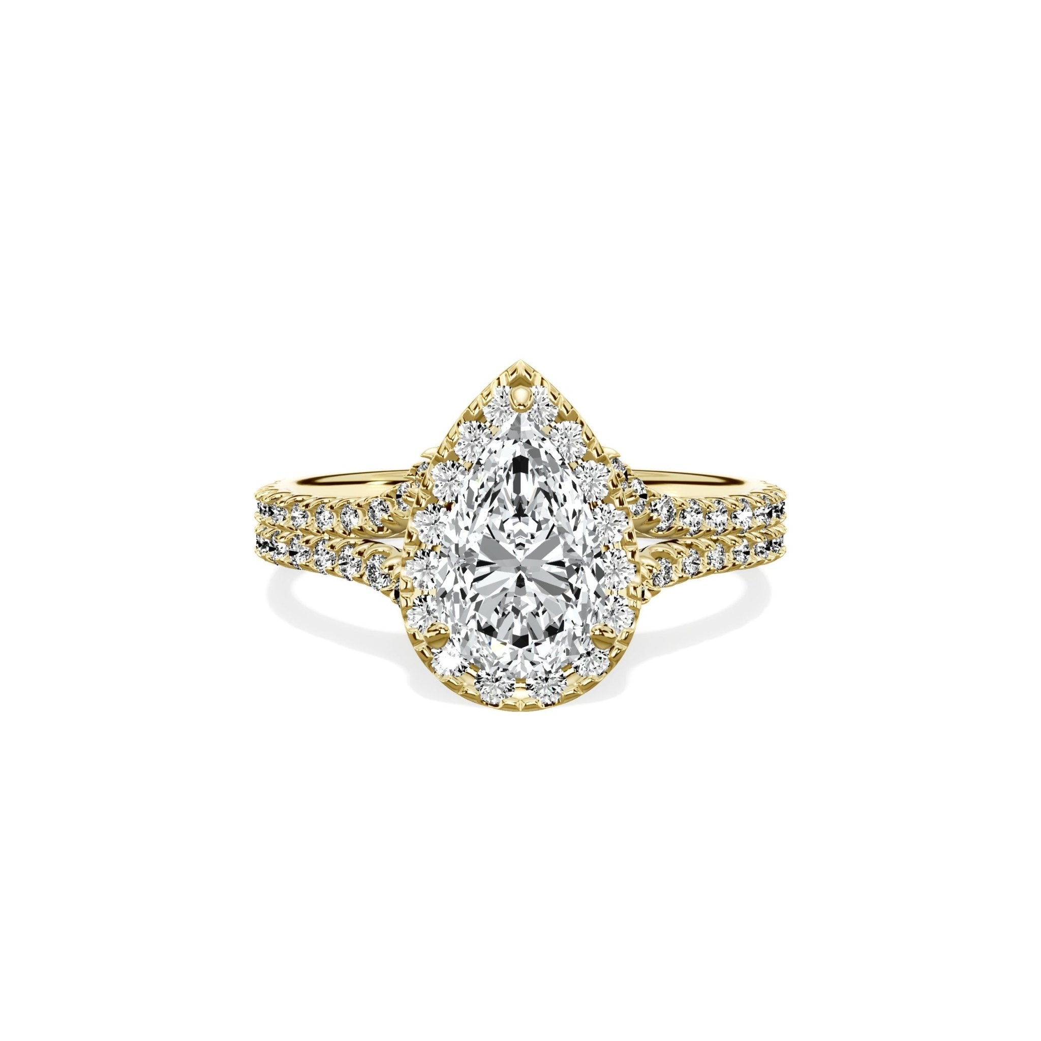 Split Shank Hidden Halo Engagement Ring - The Better Diamonds