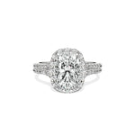 Split Shank Hidden Halo Engagement Ring - The Better Diamonds