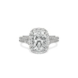 Split Shank Hidden Halo Engagement Ring - The Better Diamonds