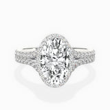 Split Shank Hidden Halo Engagement Ring - The Better Diamonds