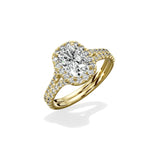 Split Shank Hidden Halo Engagement Ring - The Better Diamonds