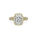 Split Shank Hidden Halo Engagement Ring - The Better Diamonds