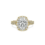 Split Shank Hidden Halo Engagement Ring - The Better Diamonds