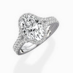 Split Shank Hidden Halo Engagement Ring - The Better Diamonds