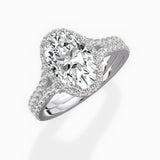 Split Shank Hidden Halo Engagement Ring - The Better Diamonds