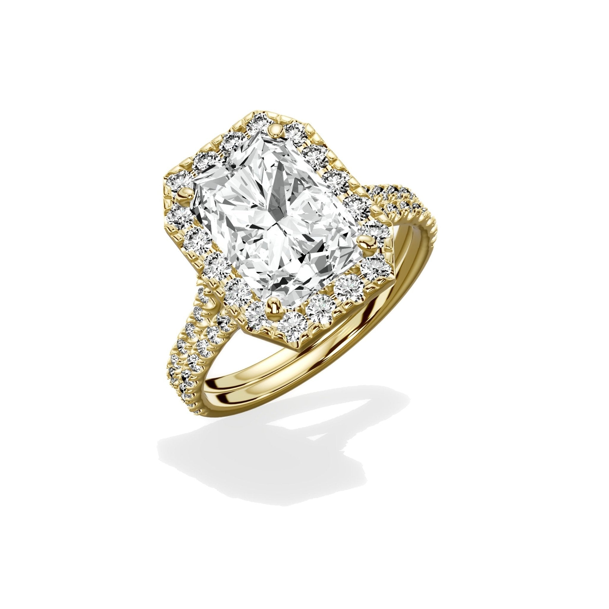 Split Shank Hidden Halo Engagement Ring - The Better Diamonds